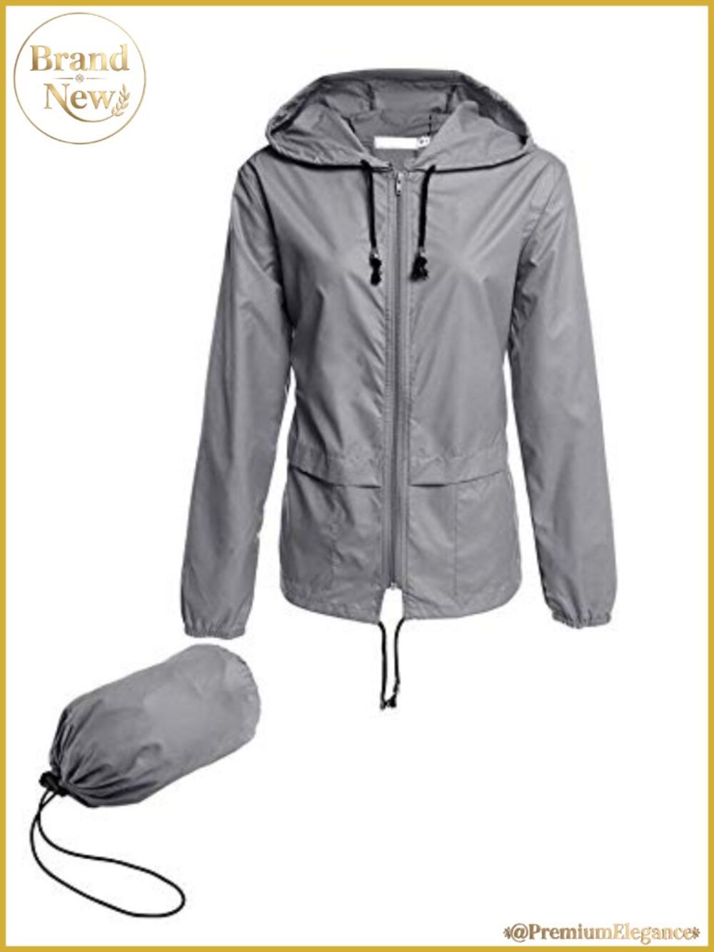 Lightweight Waterproof Raincoat Packable Hooded Windbreaker